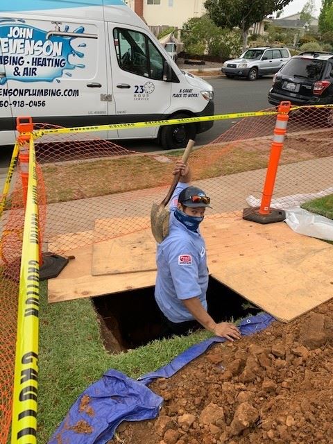 A professional standing in the middle of a hole 